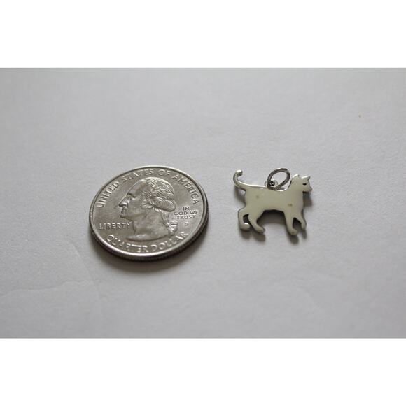 Sterling Silver Cat Charm with Bronze Star and Moon Pendant - Picture 6 of 6